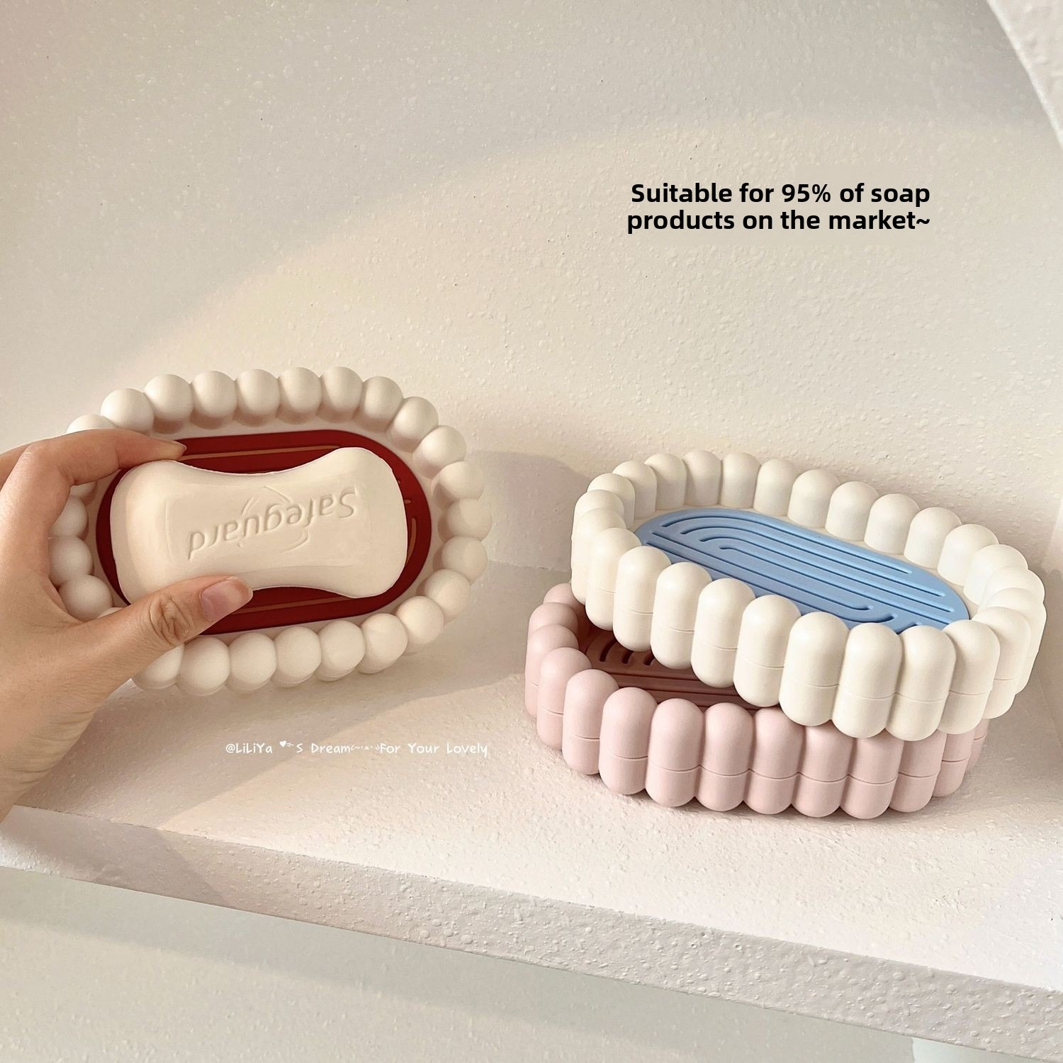 Soap Dish Draining - Portasapone da Bagno in Plastica con