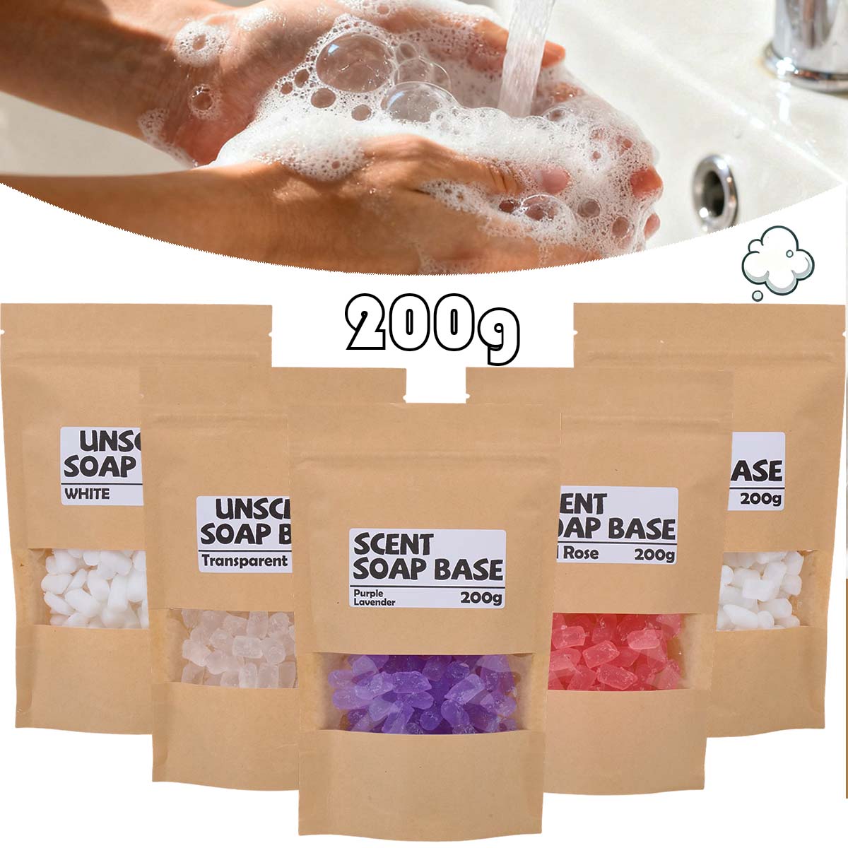 Soap Making Goats Milk - 200g Base di sapone profumato Glicerina