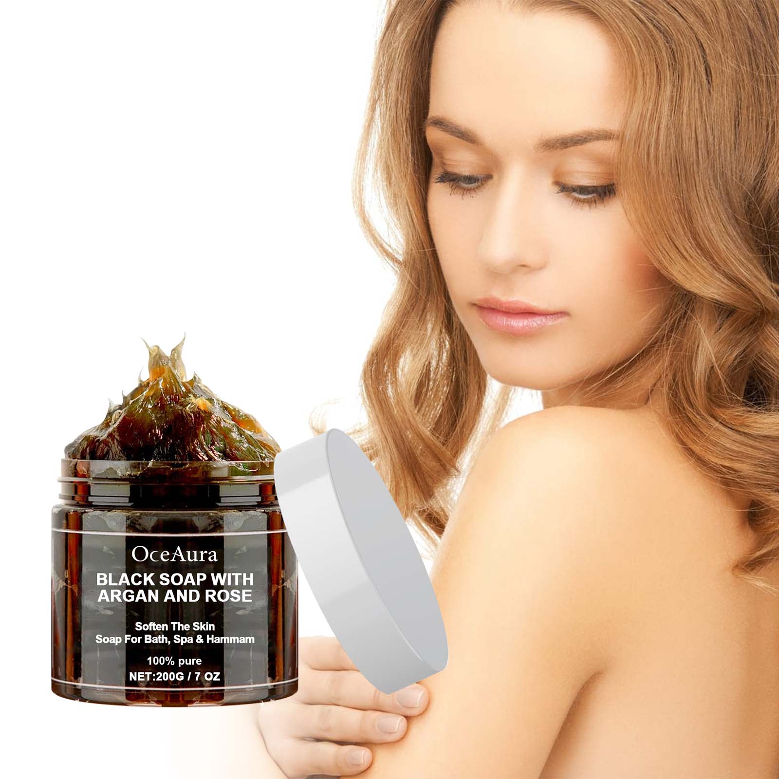 Castor Oil Soap - Sapone Nero OCEAURA con Argan e